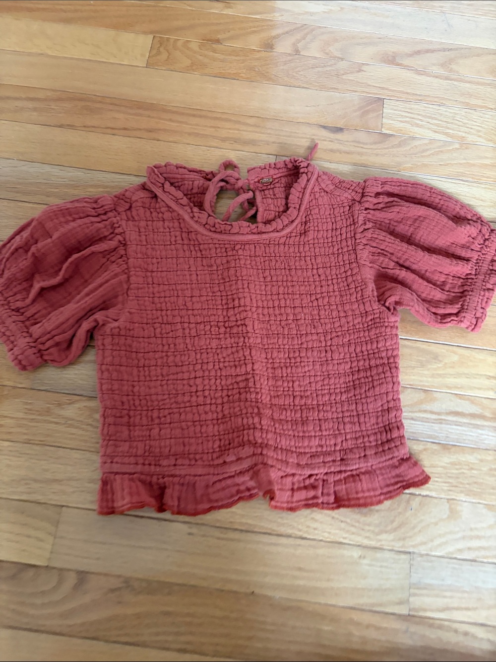 Free People Rust Orange Two-Piece Short Set - Picture 4 of 9